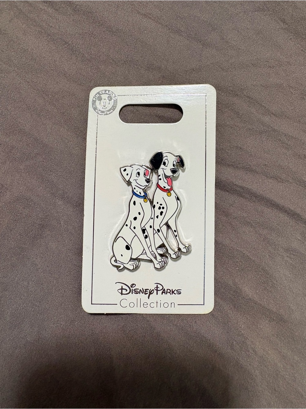 Disney Parks 101 Dalmatians Pin - White with Blue & Red Collars